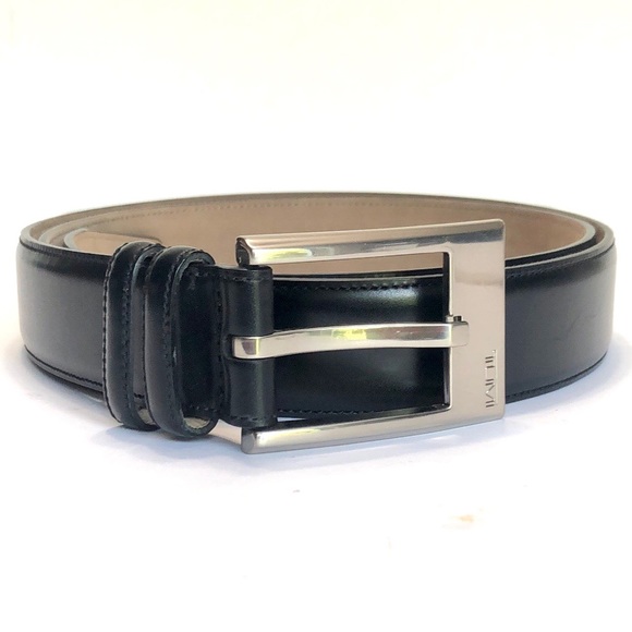 Tumi Accessories Tumi Black Silver Leather Belt Size 4 Poshmark